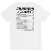 January Girl Facts Capricorn V-Neck Tee