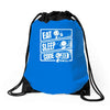 v3 eat sleep code Drawstring Bags