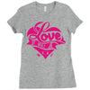 love (3) Ladies Fitted T-Shirt