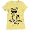 no drama llama Ladies Fitted T-Shirt