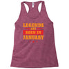 Legends Are Born In January Racerback Tank