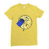 time travel to the moon Ladies Fitted T-Shirt