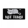 Cat Says Not Today License Plate
