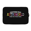 greeting from astroworld wish you were here white Laptop sleeve