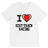 i love dirt track racing V-Neck Tee