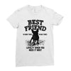 Best Friend Pug Ladies Fitted T-Shirt