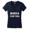 murica Women's V-Neck T-Shirt