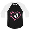Custom baby girl name maternity design 3/4 Sleeve Shirt