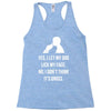 yes, i let my dog lick my face Racerback Tank