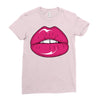 lips shiny Ladies Fitted T-Shirt