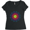COSMIC FLOWER Women's Triblend Scoop T-shirt