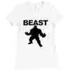 beast muscle guy workout Ladies Fitted T-Shirt