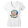 polygon bear graphic Women's V-Neck T-Shirt