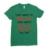 i just want to bake stuff and watch christmas movies all day Ladies Fitted T-Shirt