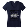 halloween is scary but carcinoid cancer is deadly spread the word help Women's V-Neck T-Shirt