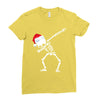 skeleton dabbing christmas Ladies Fitted T-Shirt
