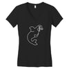 dolpin Women's V-Neck T-Shirt
