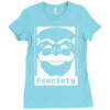 mr. robot tv series banksy fsociety Ladies Fitted T-Shirt