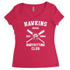 hawkins babysitting club indiana mike dustin eleven demogorgon strange Women's Triblend Scoop T-shirt