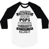 Super Cool Pops Of A Freaking Awesome Granddaughter 3/4 Sleeve Shirt