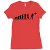 evolution of a darts player t shirt phil taylor board Ladies Fitted T-Shirt