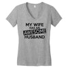 awesome husband Women's V-Neck T-Shirt