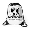 Backpacker Let's Explore The World Drawstring Bags