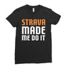 strava made me do it Ladies Fitted T-Shirt