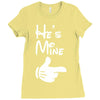 he's mine she's mine Ladies Fitted T-Shirt