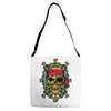 pirate bones skull Adjustable Strap Totes