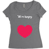 We're Hungry with Heart Women's Triblend Scoop T-shirt