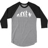 evolution of leprechaun funny irish ireland st patricks day us 3/4 Sleeve Shirt