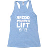bro do you even lift baseball raglan Racerback Tank