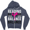 Reading Yoga Wine Balance Zipper Hoodie