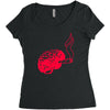 joint smoking brain Women's Triblend Scoop T-shirt