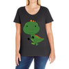 Cute Dinosaur Ladies Curvy T-Shirt