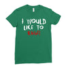 I Would  Like To Rage Ladies Fitted T-Shirt