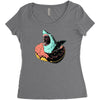 donut shark! Women's Triblend Scoop T-shirt