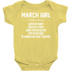 March Girl Hated By Many Baby Onesie