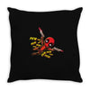 pew pew deadpool Throw Pillow