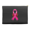 breast cancer pink ribbon Accessory Pouches