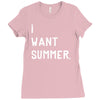 i want summer Ladies Fitted T-Shirt