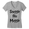 snuggle this muggle Women's V-Neck T-Shirt
