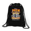 all men are created equal but only the best are born in september Drawstring Bags