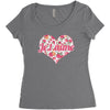 Jet'aime Flower Heart Women's Triblend Scoop T-shirt