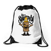 stay squirrely Drawstring Bags