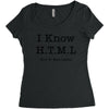 i know html Women's Triblend Scoop T-shirt
