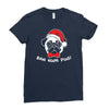 bah hum pug scrooge grinch christmas Ladies Fitted T-Shirt