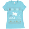 santa leo christmas ugly t shirts Ladies Fitted T-Shirt