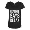 frankie says relax retro vintage Maternity Scoop Neck T-shirt